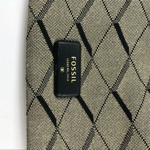 Vintage Fossil Black Tote Handbag - Picture 3 of 5